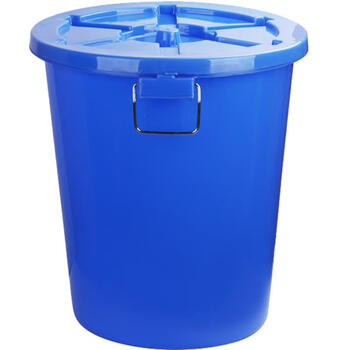 桶大号加厚食品级白色圆形桶胶桶蓝色(带盖) 65升【行情 报价 价格