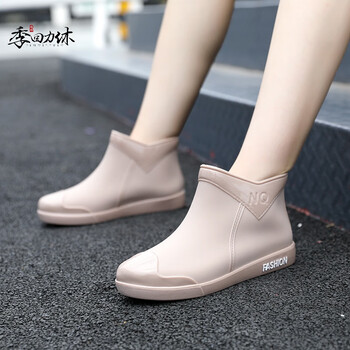季回力休女士短筒雨鞋防滑成人雨靴时尚厨房胶鞋水鞋学生低帮套鞋工作