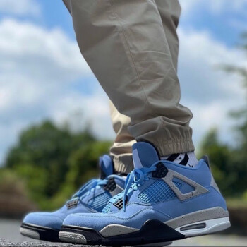 monst莆田篮球鞋男鞋运动鞋白奥利奥大学蓝白水泥情侣款鞋子男aj4赛车