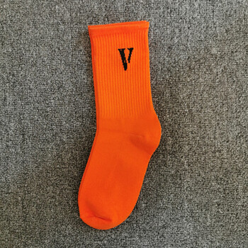 潮流男女运动长袜子嘻哈街头花板潮牌篮球袜子滑板袜子酷帅 10号:橙色
