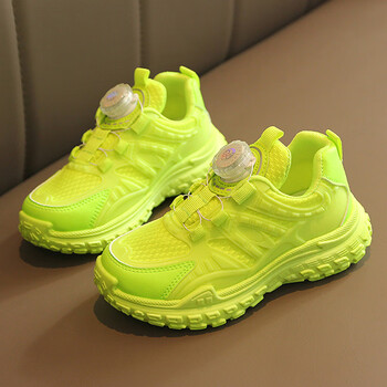 老爹鞋鞋子秋季新款儿童鞋跑步女孩潮牌运动鞋中绿色26码标准运动码