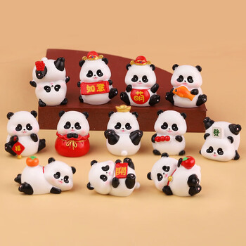 猴开心可爱国潮熊猫吉祥物盲盒玩具公仔手办男女孩儿童潮玩摆件生日