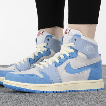 耐克nike女鞋滑板鞋air jordan 1 high aj1蓝白高帮板鞋复古时尚鞋子