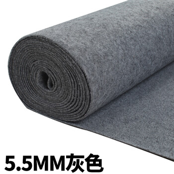 地毯展览拉绒整铺加厚灰色地毯蓝55毫米灰拉阻燃反复使用2米宽50米长