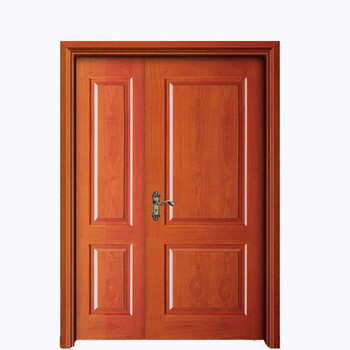 柯丰木门定制美式木门室内子母门对开门厨房门书房门加亮头子母门免漆
