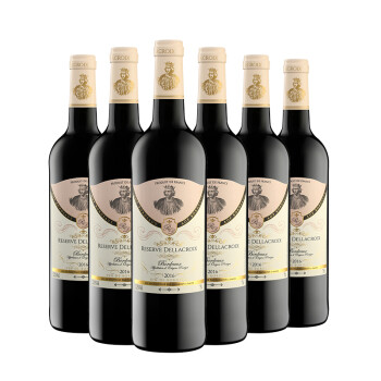 法国进口红酒 波尔多AOC 克鲁斯大帝波尔多干红葡萄酒 整箱装 750ml*6瓶