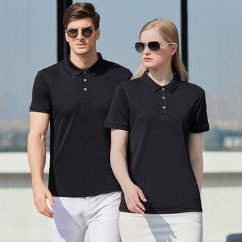 罗蒙(romon)短袖polo衫男女同穿情侣款夏季商务休闲翻领上衣fds-2109
