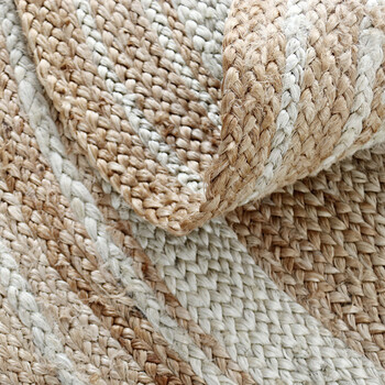 麻绳编织地毯 设计师黄麻手工编织圆形地毯亚麻客厅茶室北欧风麻绳