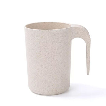 兆族卡通简约漱口杯家用刷牙杯子旅行牙刷杯洗漱杯创意牙缸单个米白