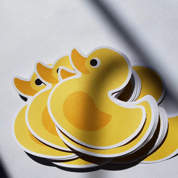 小鸡 小鸭 纸贴画 幼儿园活动贴贴纸  儿童贴画 动物 1包35片直径约6