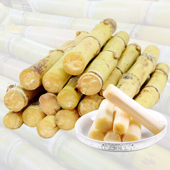 广西木格白玉甘蔗皮薄松脆不伤牙新鲜黄皮青皮5斤89根皮薄松脆