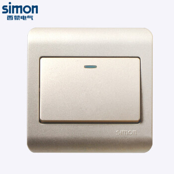 西蒙(SIMON) 开关插座面板 C3系列 一开单控开关 86型面板 香槟金色 C31011BY-56
