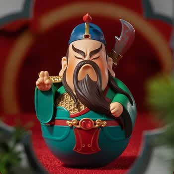 铜师傅摆件不倒翁有财有义潮玩艺术品欢喜小将手办创意礼物送客户朋友