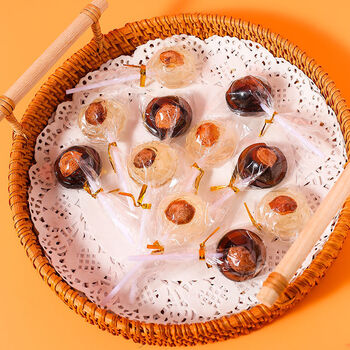 怀旧糖果经典话梅棒棒糖黑糖水果味梅心棒棒糖麦牙糖休闲食品零食黑糖