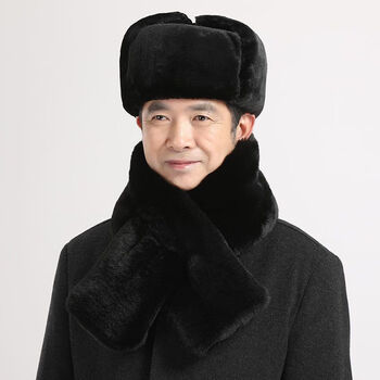 韵薇缇 中老年帽子冬季仿貂毛东北雷锋帽男冬季爷爷加厚保暖老人爸爸