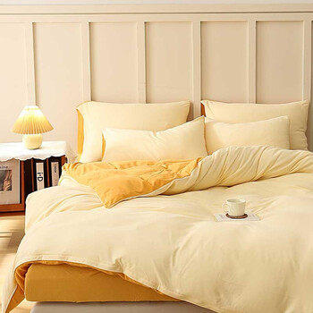 艾维(i-will)天竺棉四件套全棉a类婴儿级裸睡床单被套加厚保暖三件套