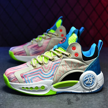 安踏anta男童运动鞋春季新款儿童网面透气篮球鞋中大童学生轻绿色30码