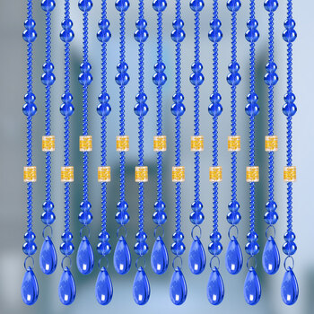 珠帘水晶隔断客厅珠子新款家用卫生间半门帘客厅玄关帘免打孔 全深