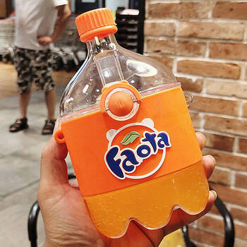 杯子可乐杯夏季便携随手水壶男女结婚生日礼物伴 高颜值创意芬达款