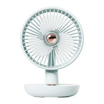 韩国大宇(daewoo)桌面小风扇 办公室学生宿舍床头桌面可充电风扇 迷你