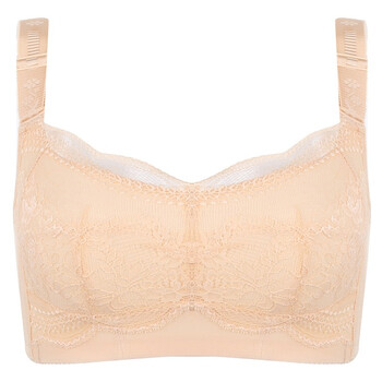 婷美文胸内衣女34罩杯乳罩无钢圈聚拢型收副乳透气排汗文胸pw8911肤色