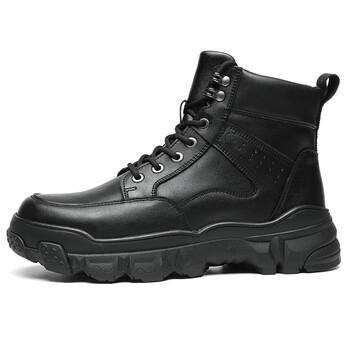 美黛遇冬季羊毛防寒靴男士军勾棉皮鞋户外雪地靴皮毛一体防水防滑东北