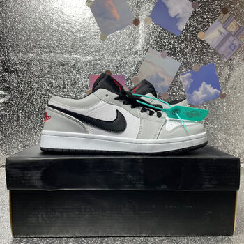 耐克aj男鞋低帮秋季时尚潮流百搭运动板鞋联名aj1女鞋高街高颜值烟灰