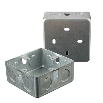 86型明装底盒金属明装铁线接线盒铁线明装预埋镀锌盒ck明装线盒 86*86