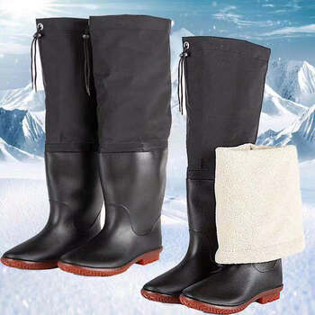 仕凡一雨鞋男士高筒水鞋雨靴工地干活穿男女保暖过膝防水捞钓捕雨水鞋