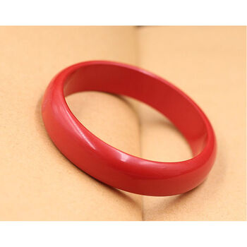 行浩纪天然高含量朱砂手镯 本命年辰砂配饰镯子 橙色