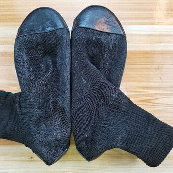 稻田水田雨鞋防水水鞋长筒防滑鞋水田稻田插秧鞋紧口橡胶底农田袜子鞋