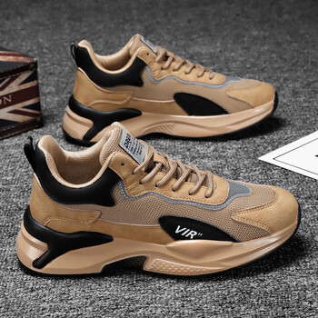 vir运动男鞋 夏季男鞋网面运动休闲跑步防滑百搭板鞋网鞋工作老爹男士