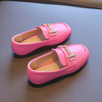 迪士尼女童宝宝小皮鞋2021秋季新款时尚软底公主鞋小女孩舒适平底儿童