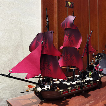 摩尼奥moniao加勒比海盗船模型黑珍珠号帆船积木拼装玩具男孩拼图儿童