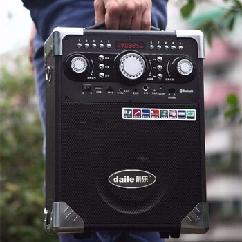 igiftfire戴乐音响s8手提蓝牙插卡广场舞音响户外无线话筒k歌大功率