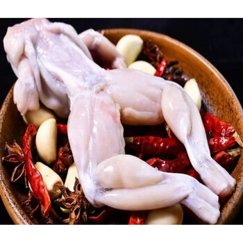 展志曼智新鲜去头去皮去内脏牛蛙肉鲜活牛蛙现杀30冰衣锁鲜护航高质量