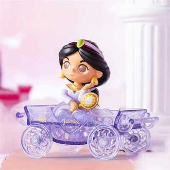 名创优品迪士尼公主系列宝石花车盲盒手办复古主题潮玩女生礼物茉莉拆