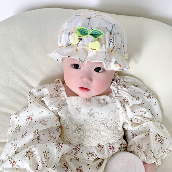 李晨曦lichenxi新生婴儿儿帽子春夏薄款纯棉女宝宝渔夫帽可爱超萌秋季