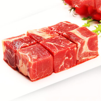 艾克拜尔 牛肉块 2kg/份 调理火锅生牛肉 牛肉粒生鲜烤肉食材草饲肥牛 2kg