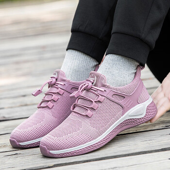 足力健老人鞋新款2022一脚蹬女鞋懒人鞋网鞋春秋款中老年妈妈鞋平6821