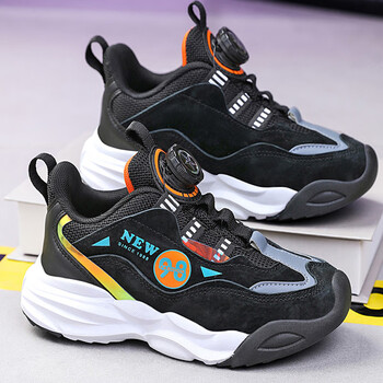 永高人儿童鞋2023年春秋新款男童跑步老爹鞋中大童旋转扣秋款休闲运动