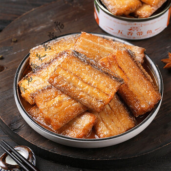 即食海鲜熟食香酥五香带鱼罐头零食香辣黄花鱼速食下酒菜 6罐香辣带鱼
