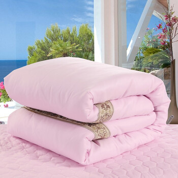 加厚美容院被子被芯足浴spa按摩床专用春秋夏凉被 粉色(被套水洗棉)