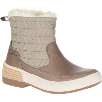 迈乐merrell女鞋时尚雪地靴一脚蹬保暖毛绒鞋brindleus75中国38