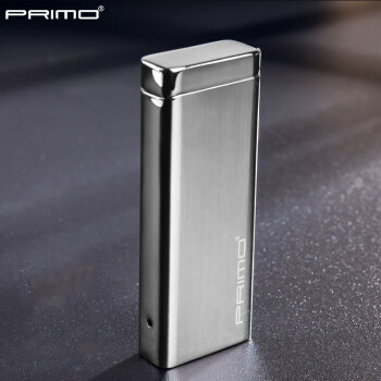 PRIMO充电火机 USB电弧打火机 防风创意礼物电子点烟器usb-022拉丝银