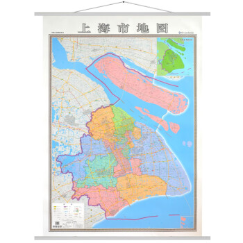 2021年上海市地圖掛圖1米14米交通政區辦公全圖商務中國分省系列國分