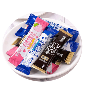 拉丝老酸奶话梅糖 拉丝老酸奶话梅糖奶糖牛奶味草莓味网红软糖喜糖果