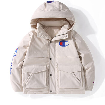 日版冠军champion羽绒服男秋冬新款加厚外套女防寒服潮牌宽松连帽
