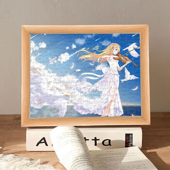 萌奇堡四月是你的谎言周边 木质拼图动漫二次元周边diy拼图周边 四月