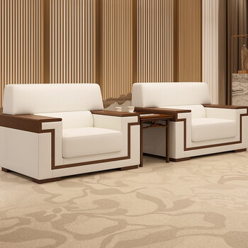 接待会客洽谈沙发贵宾是会议接待室简约现代办公室沙发中式单人位